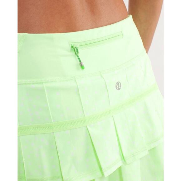 Lululemon Run: Pace Setter Skirt Petit Dot Faded Zap Sz 6 Pleated Athletic Skort - Picture 9 of 16